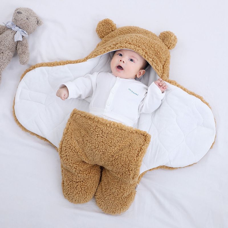 Baby quilted sleeping bag wrapper