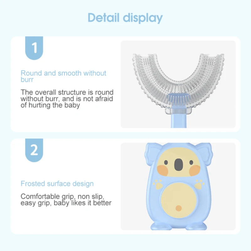 Children 360 U Shaped Silicone Toothbrush