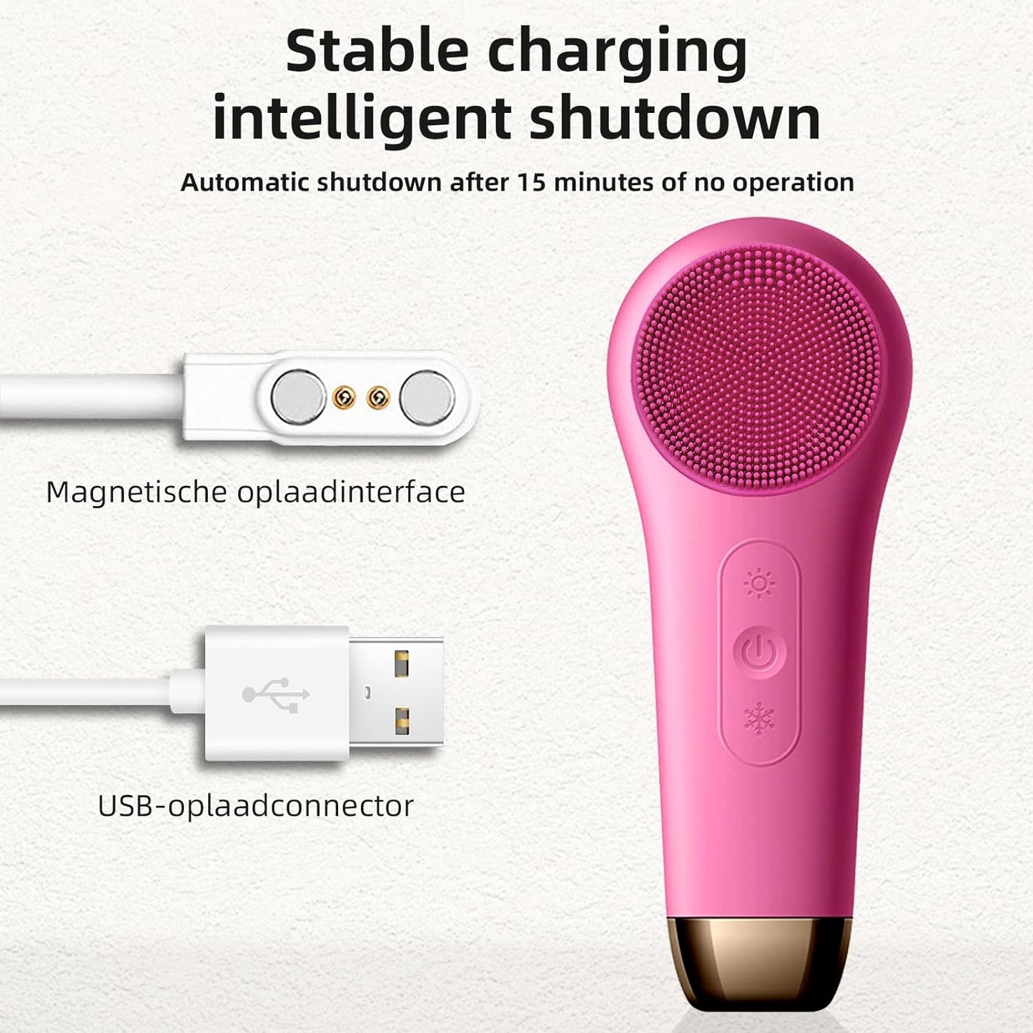 2-in-1 silicone Facial Cleansing Brush and Massager