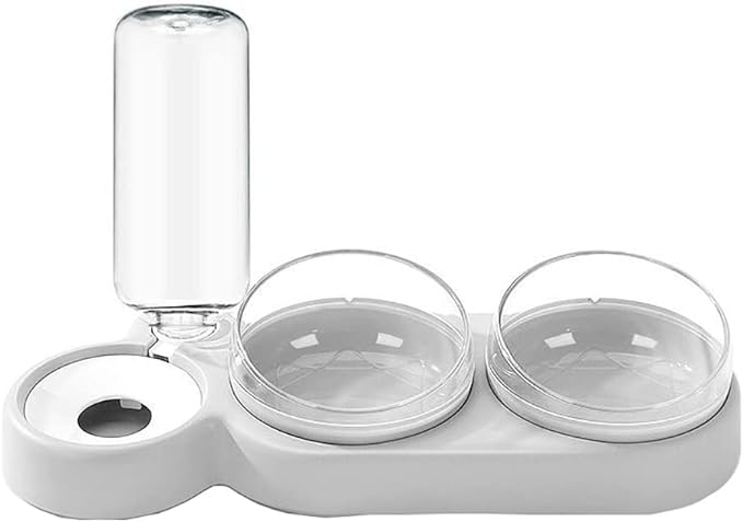 3-IN-1 DESIGN Automatic Drinking Double Bowl