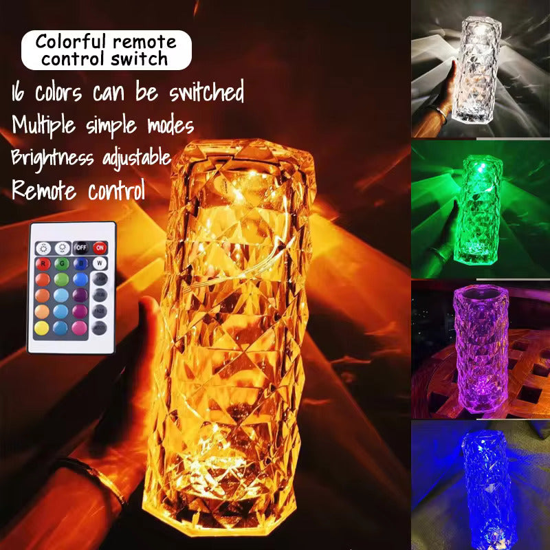 Rechargeable 16 color Crystal Table adjustable Lights
