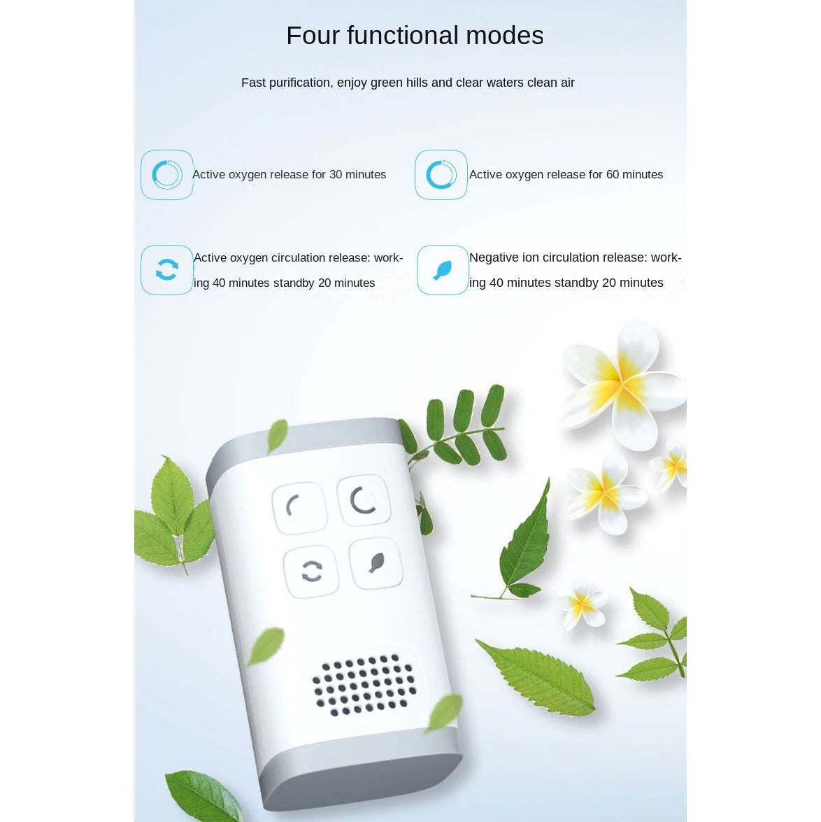 Air purifier ozone disinfection