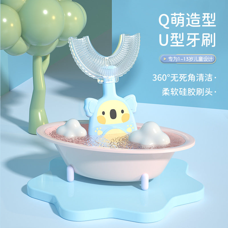 Children 360 U Shaped Silicone Toothbrush