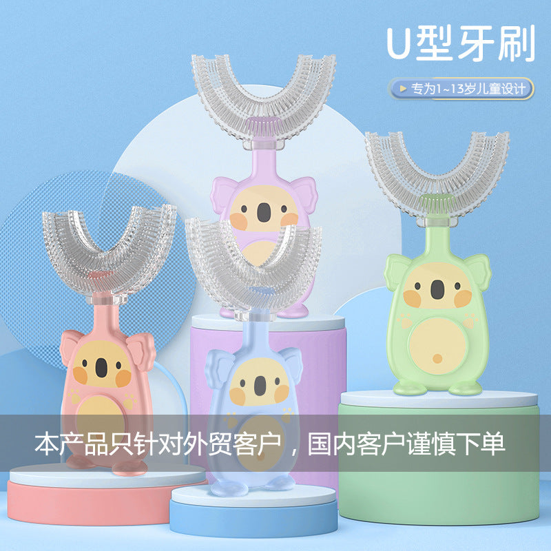 Children 360 U Shaped Silicone Toothbrush