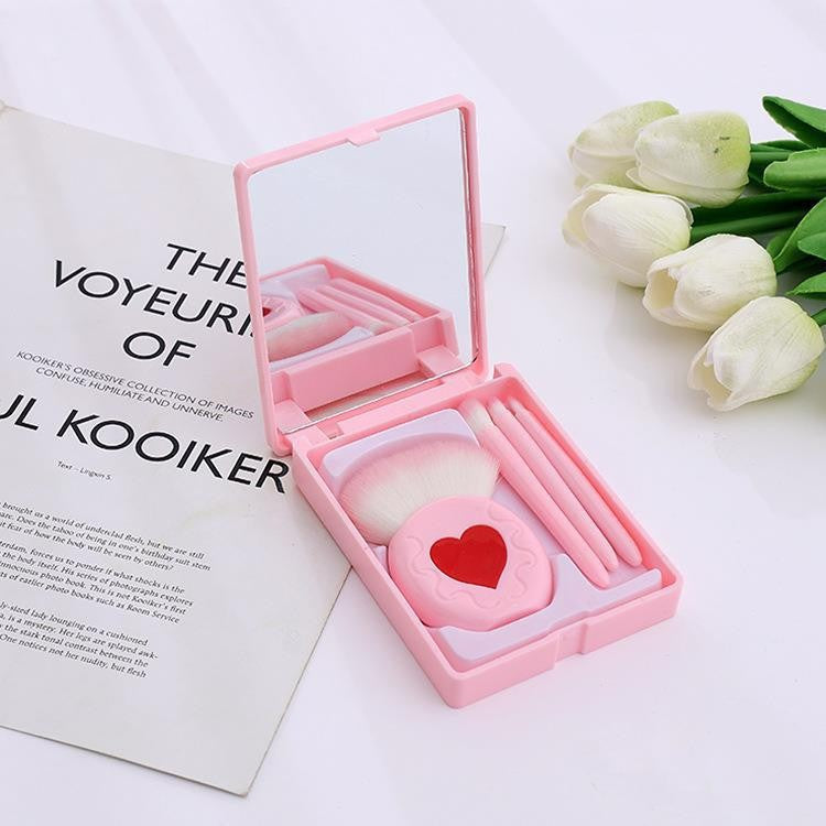 portable boxed makeup brush set