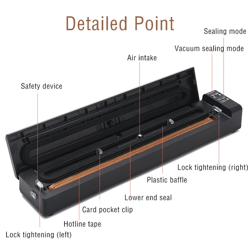 automatic portable vacuum packaging and sealing machine