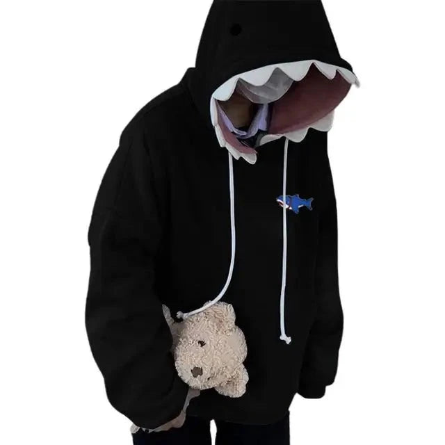 Trendy loose shark Hoodie