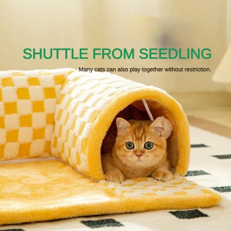 The 2-in-1 Cat Tunnel and Bed set