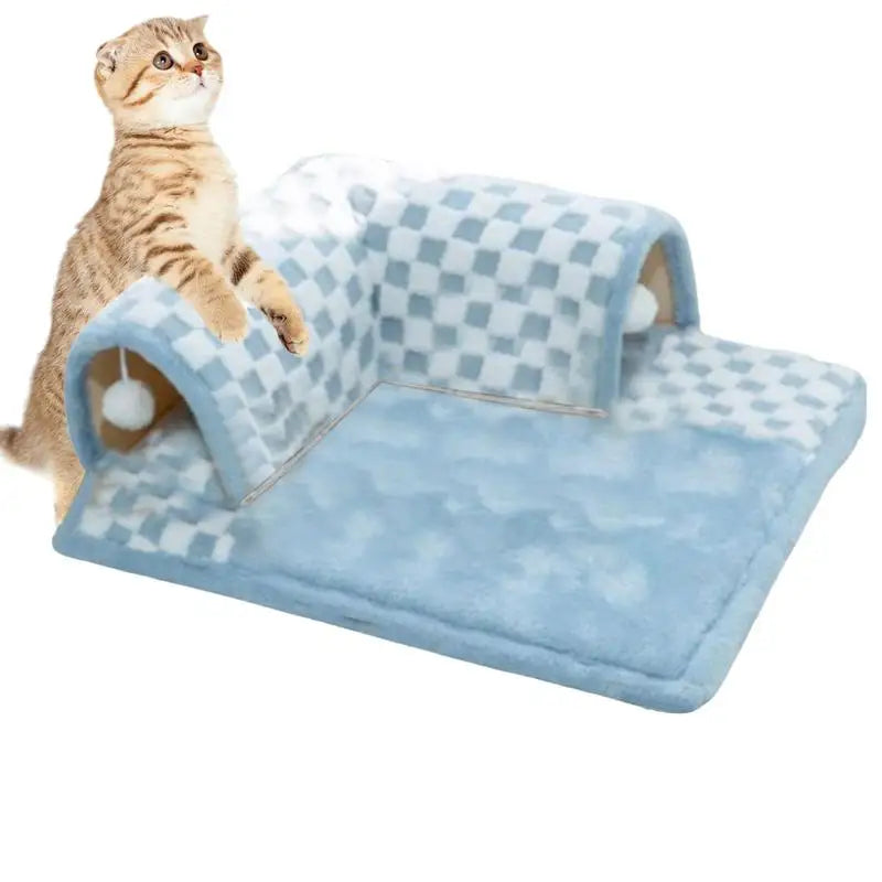 The 2-in-1 Cat Tunnel and Bed set