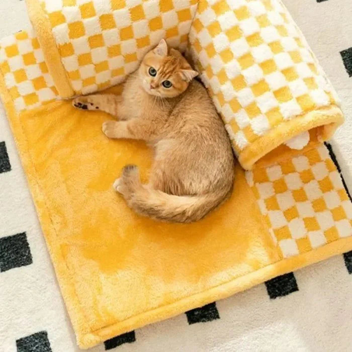 The 2-in-1 Cat Tunnel and Bed set