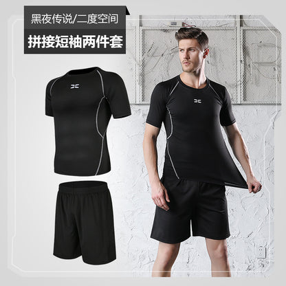 Running Suit Casual Men's Fitness Clothes quick-drying multi-Piece Set