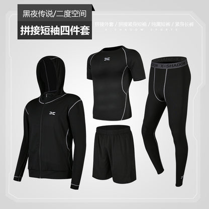 Running Suit Casual Men's Fitness Clothes quick-drying multi-Piece Set