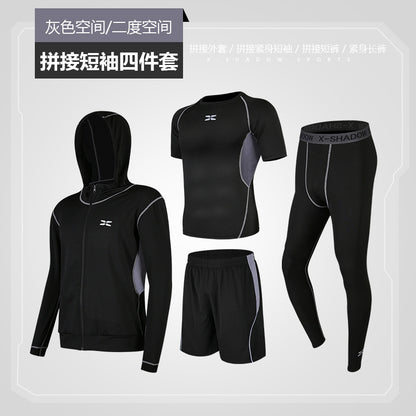 Running Suit Casual Men's Fitness Clothes quick-drying multi-Piece Set