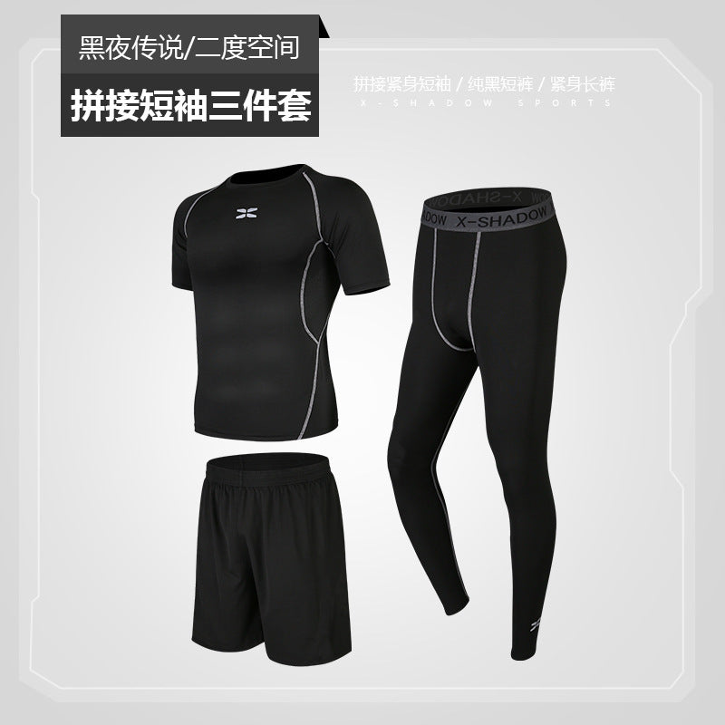 Running Suit Casual Men's Fitness Clothes quick-drying multi-Piece Set