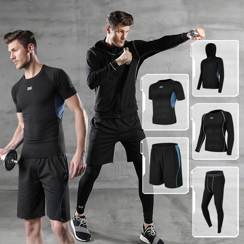 Running Suit Casual Men's Fitness Clothes quick-drying multi-Piece Set