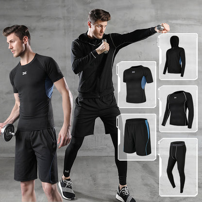 Running Suit Casual Men's Fitness Clothes quick-drying multi-Piece Set