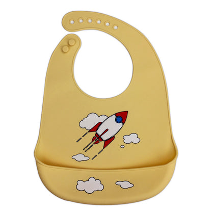 Baby Silicone Bib Baby Meal Waterproof Three-dimensional Meal Pocket Bib Kid Child Saliva Pocket Cartoon Custom