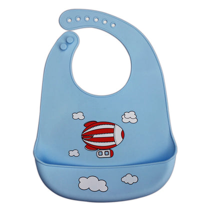 Baby Silicone Bib Baby Meal Waterproof Three-dimensional Meal Pocket Bib Kid Child Saliva Pocket Cartoon Custom