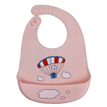 Baby Silicone Bib Baby Meal Waterproof Three-dimensional Meal Pocket Bib Kid Child Saliva Pocket Cartoon Custom