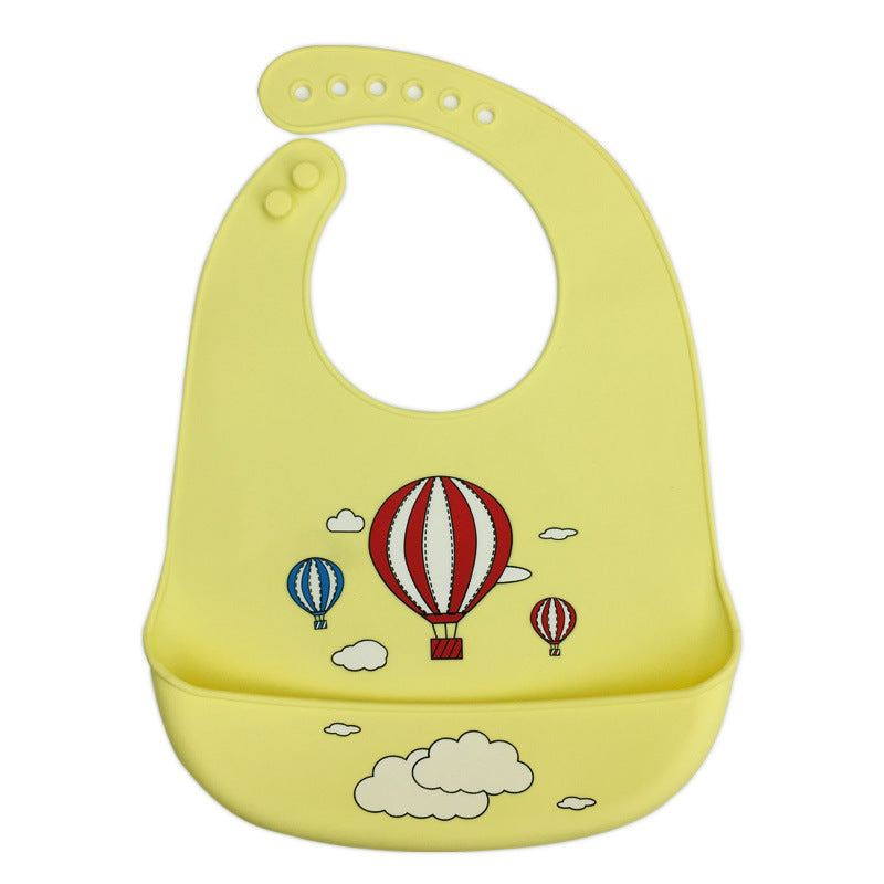 Baby Silicone Bib Baby Meal Waterproof Three-dimensional Meal Pocket Bib Kid Child Saliva Pocket Cartoon Custom