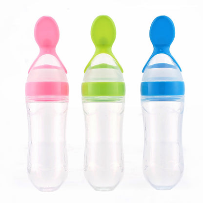 Silicone Baby Spoon Bottle Feeder