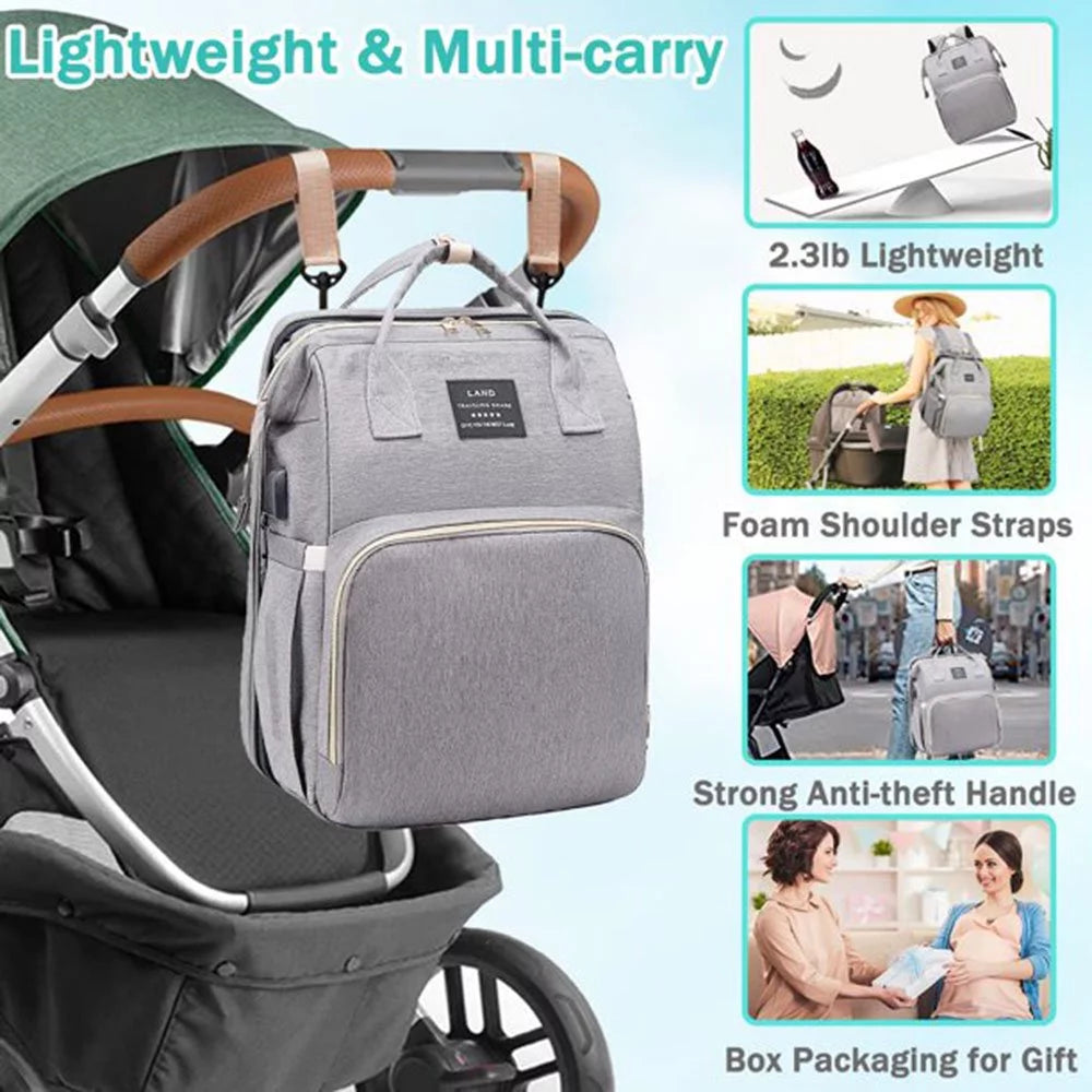 7-in-1 travel diaper bag backpack