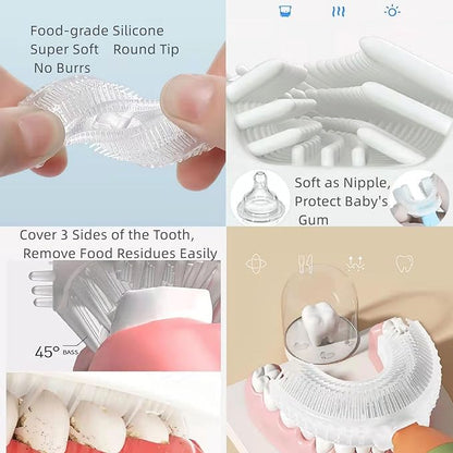 Children 360 U Shaped Silicone  Toothbrush