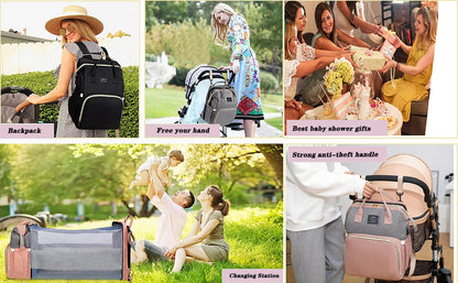 7-in-1 travel diaper bag backpack