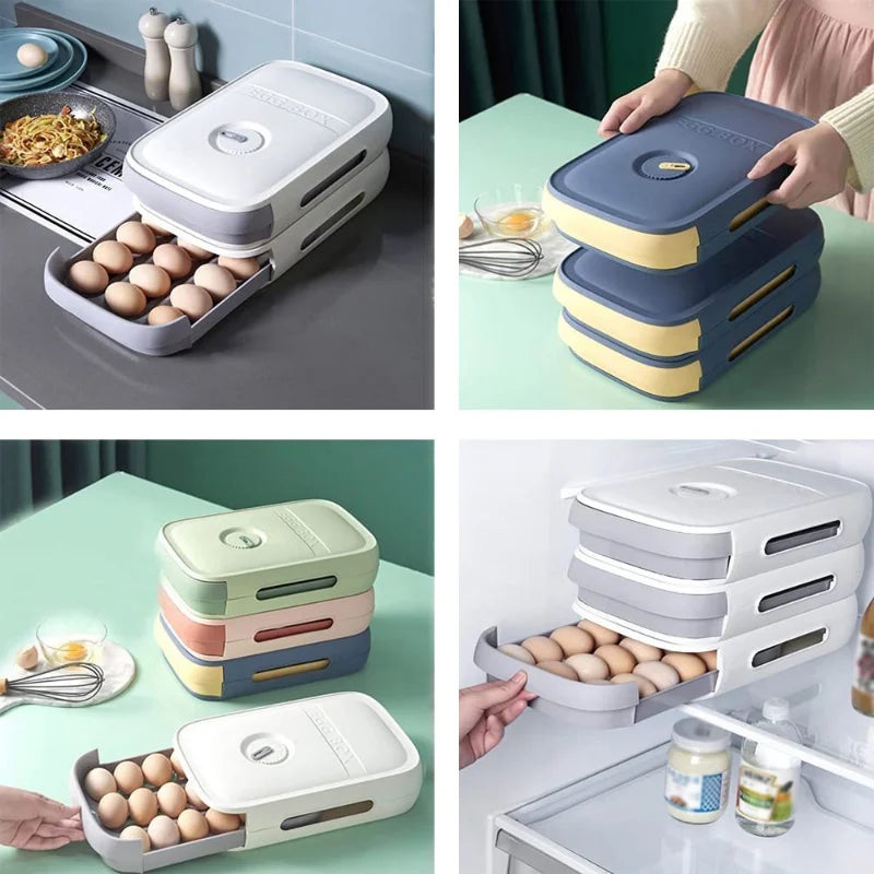 automatic rolling egg storage box