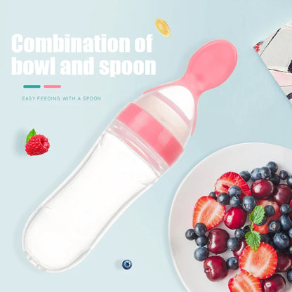 Silicone Baby Spoon Bottle Feeder