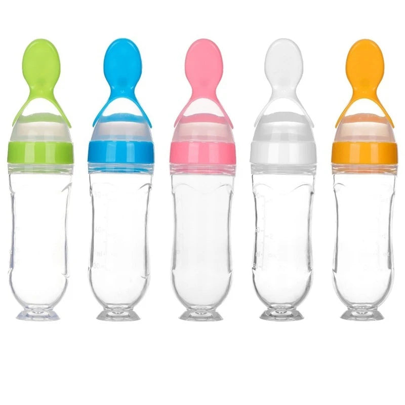 Silicone Baby Spoon Bottle Feeder