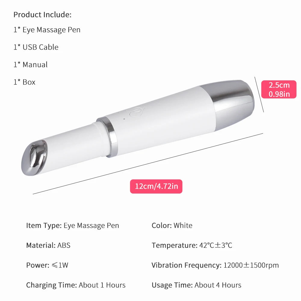 USB Ultrasonic eye and lip massage pen