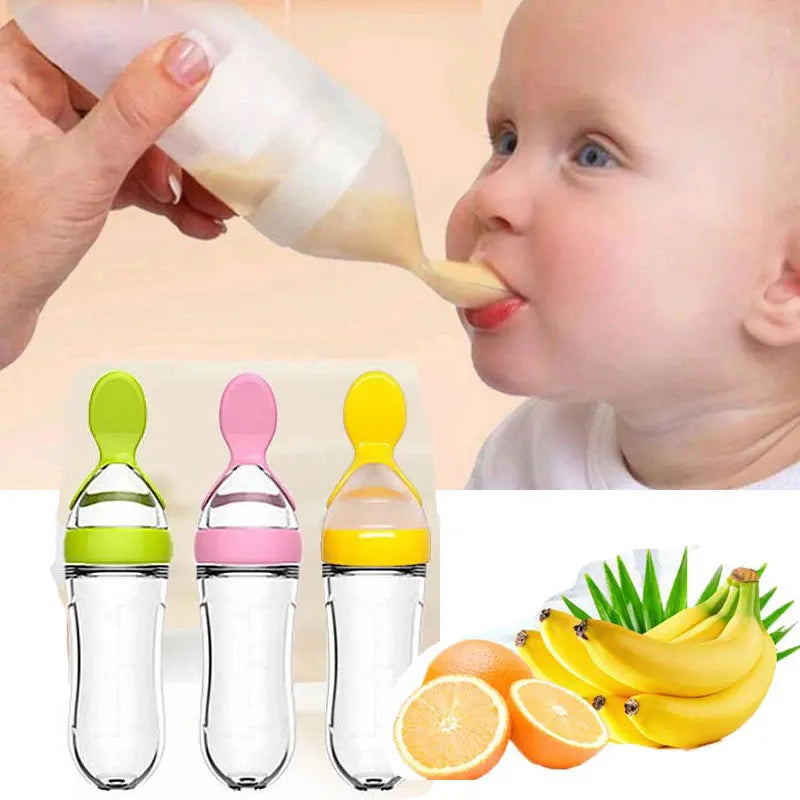 Silicone Baby Spoon Bottle Feeder