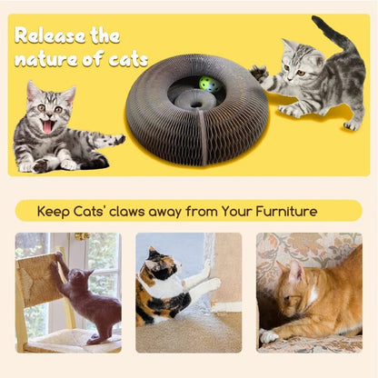 cat scratching board cat toy with bell