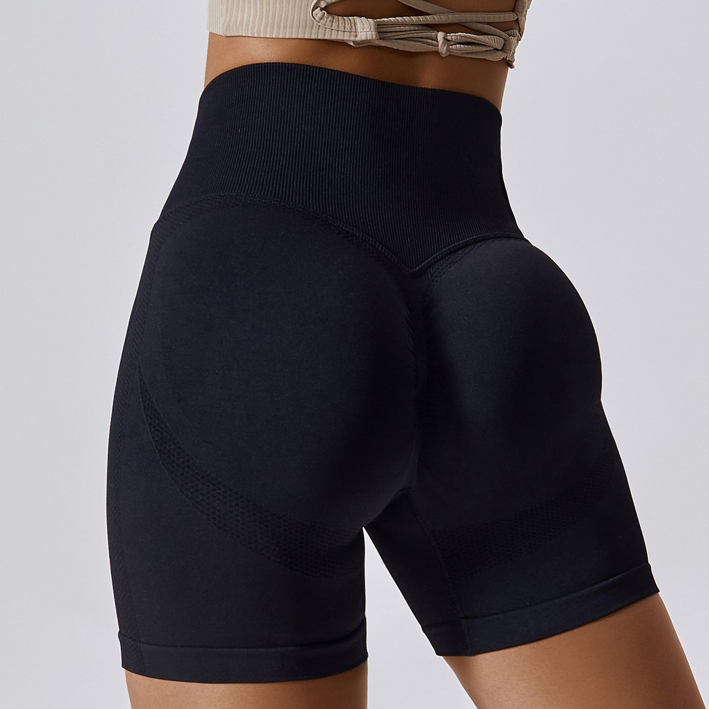 PeachFit Seamless High-Waisted Yoga Shorts