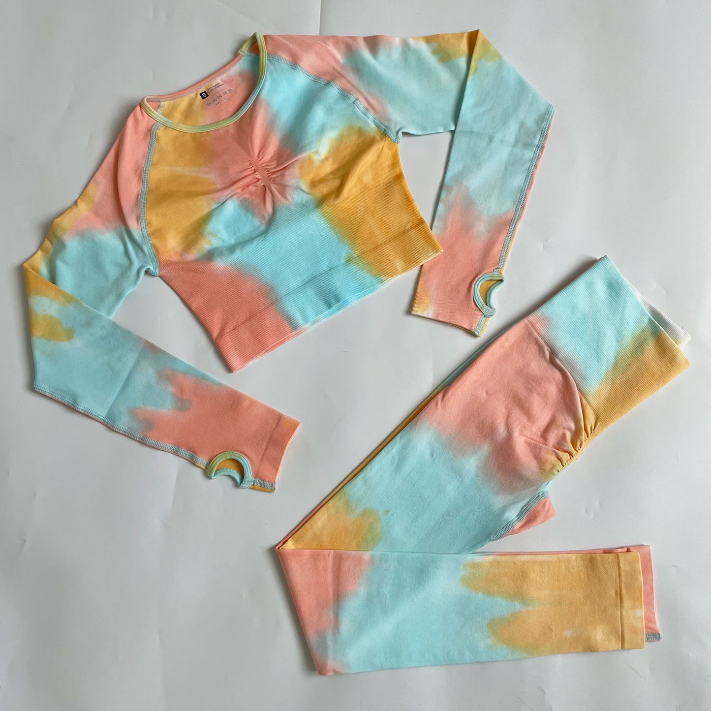 quick-drying Sports tie-dye bra and pants two-piece set