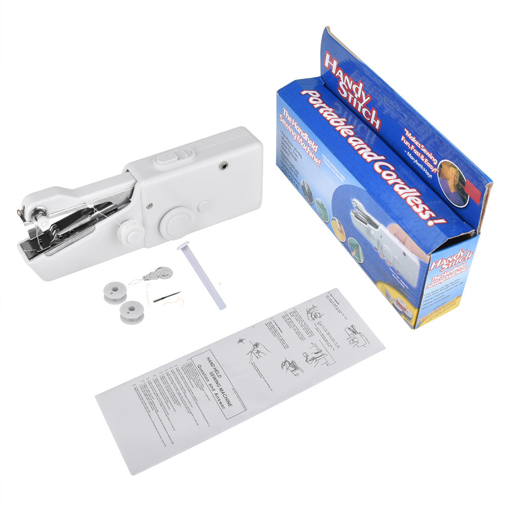 Portable hand-held sewing machine