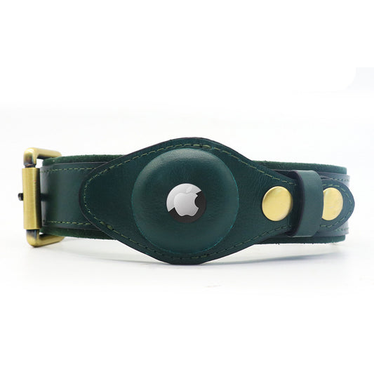 New leather collar with Apple airtag positioning tracker for Dogs and Cats