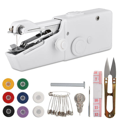 Portable hand-held sewing machine