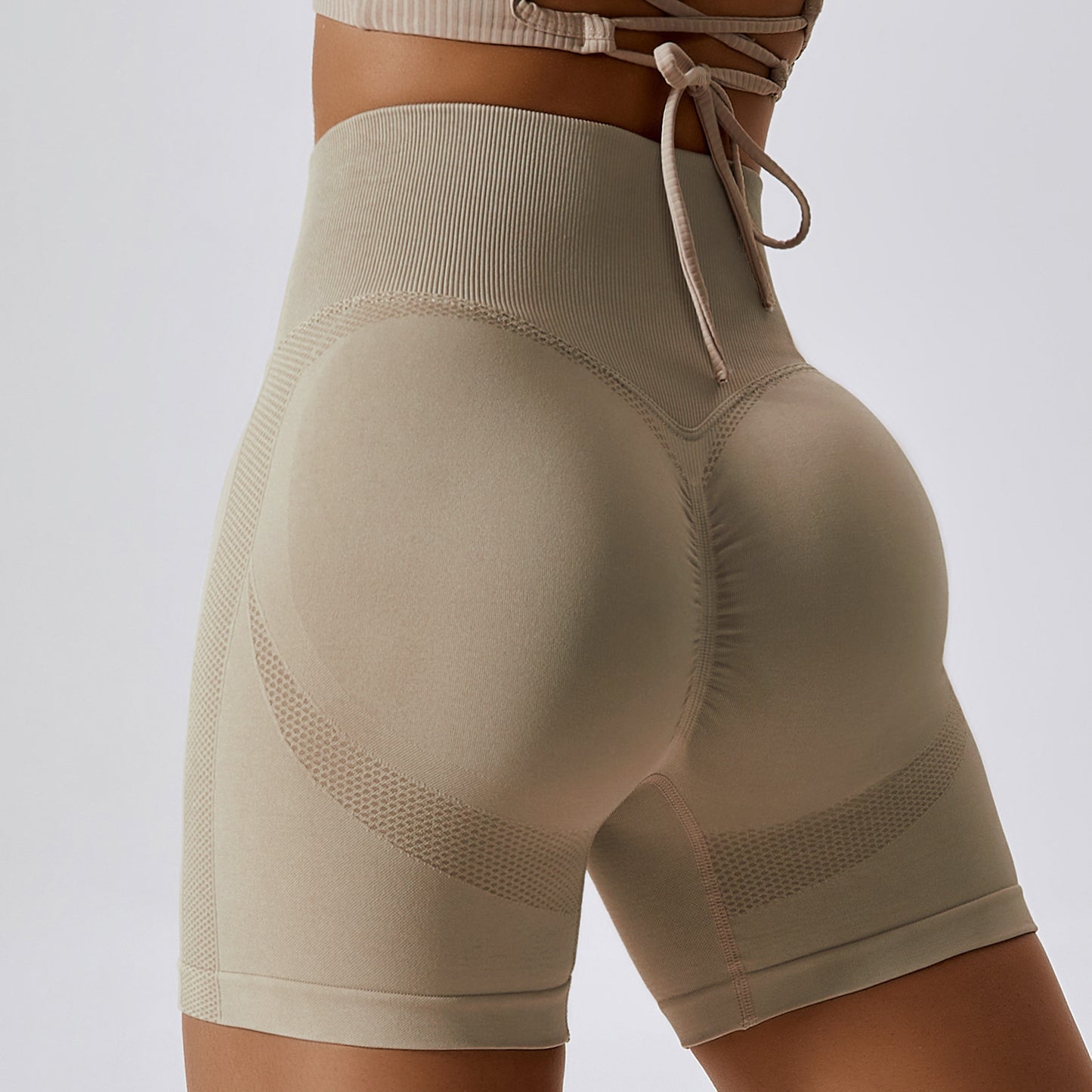 PeachFit Seamless High-Waisted Yoga Shorts