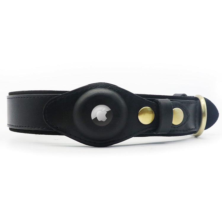 New leather collar with Apple airtag positioning tracker for Dogs and Cats