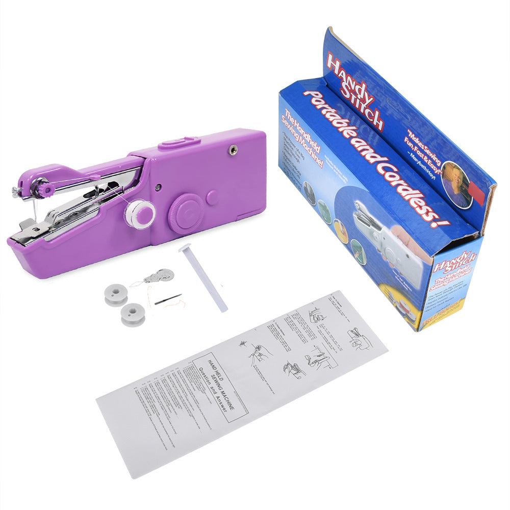 Portable hand-held sewing machine