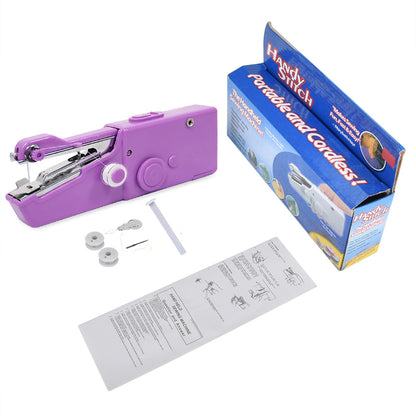 Portable hand-held sewing machine