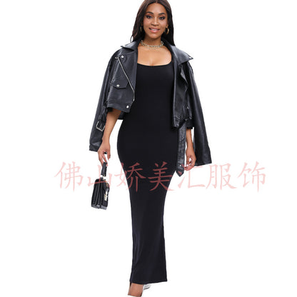 2 in 1 belly-controlling long skirt