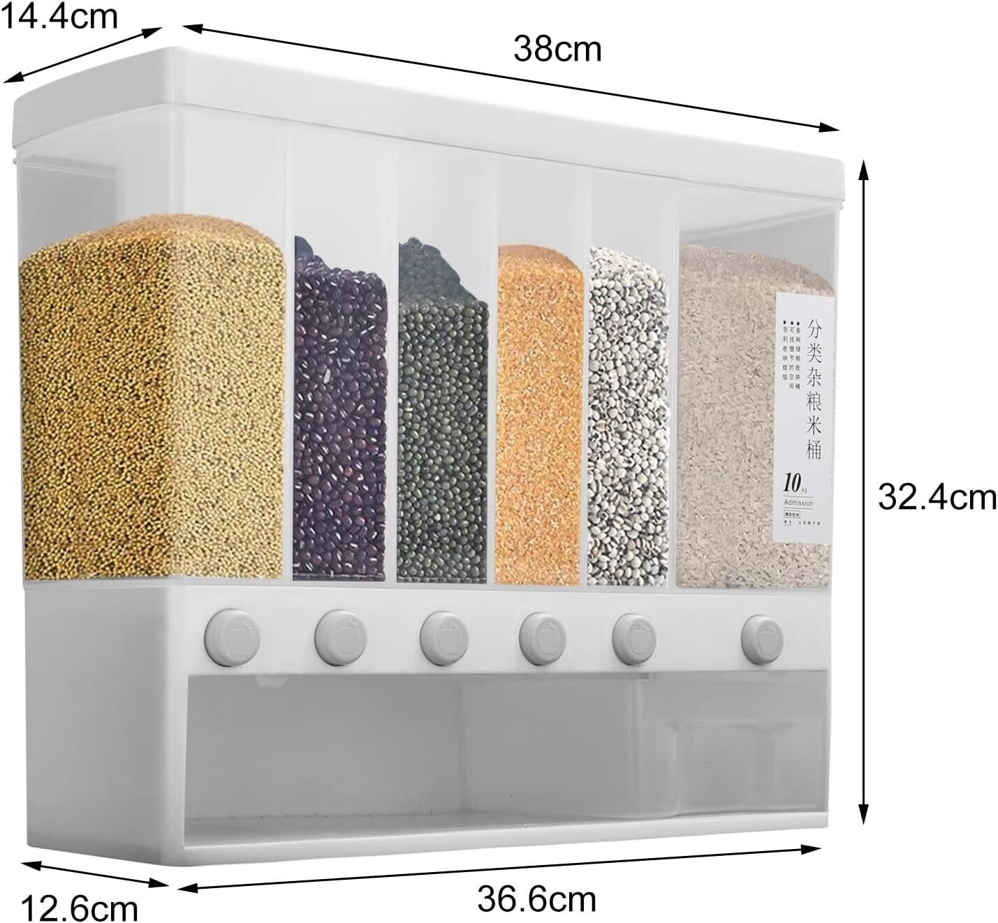 Wall-mounted Grain Dispenser storage box